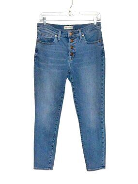 Madewell Mid Rise Skinny Crop Button Front Jeans Size 29